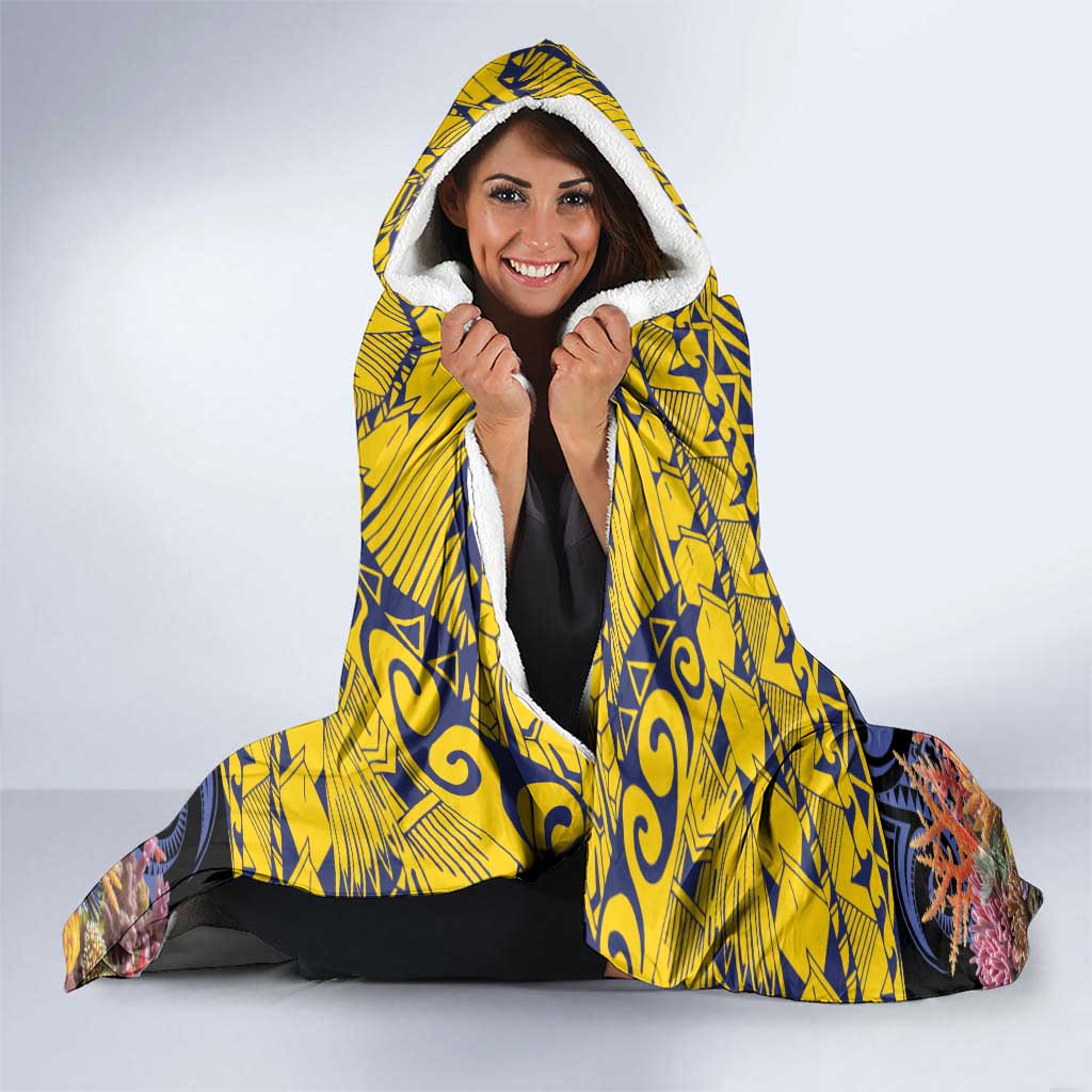 Tokelau Atafu Atoll Personalised Hooded Blanket Pacific Coral Reef Vibe LT9 - Polynesian Pride