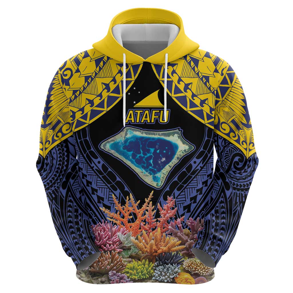 Tokelau Atafu Atoll Personalised Hoodie Pacific Coral Reef Vibe LT9 - Polynesian Pride