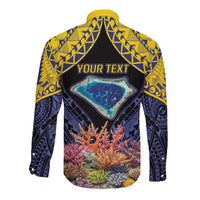 Tokelau Atafu Atoll Personalised Long Sleeve Button Shirt Pacific Coral Reef Vibe LT9 - Polynesian Pride