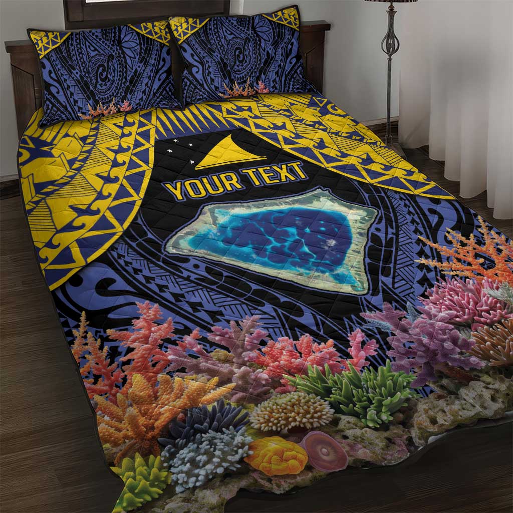 Tokelau Atafu Atoll Personalised Quilt Bed Set Pacific Coral Reef Vibe LT9 Gold - Polynesian Pride