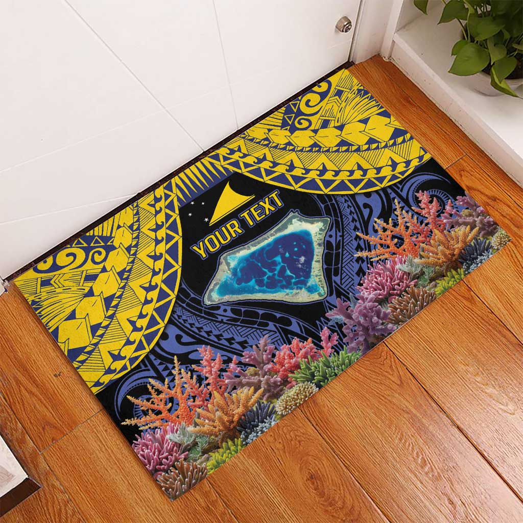Tokelau Atafu Atoll Personalised Rubber Doormat Pacific Coral Reef Vibe LT9 - Polynesian Pride