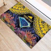 Tokelau Atafu Atoll Personalised Rubber Doormat Pacific Coral Reef Vibe LT9 - Polynesian Pride