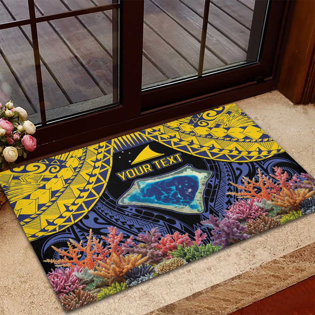 Tokelau Atafu Atoll Personalised Rubber Doormat Pacific Coral Reef Vibe LT9 - Polynesian Pride