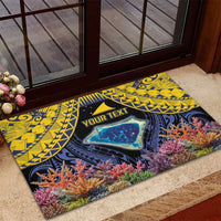 Tokelau Atafu Atoll Personalised Rubber Doormat Pacific Coral Reef Vibe LT9 - Polynesian Pride