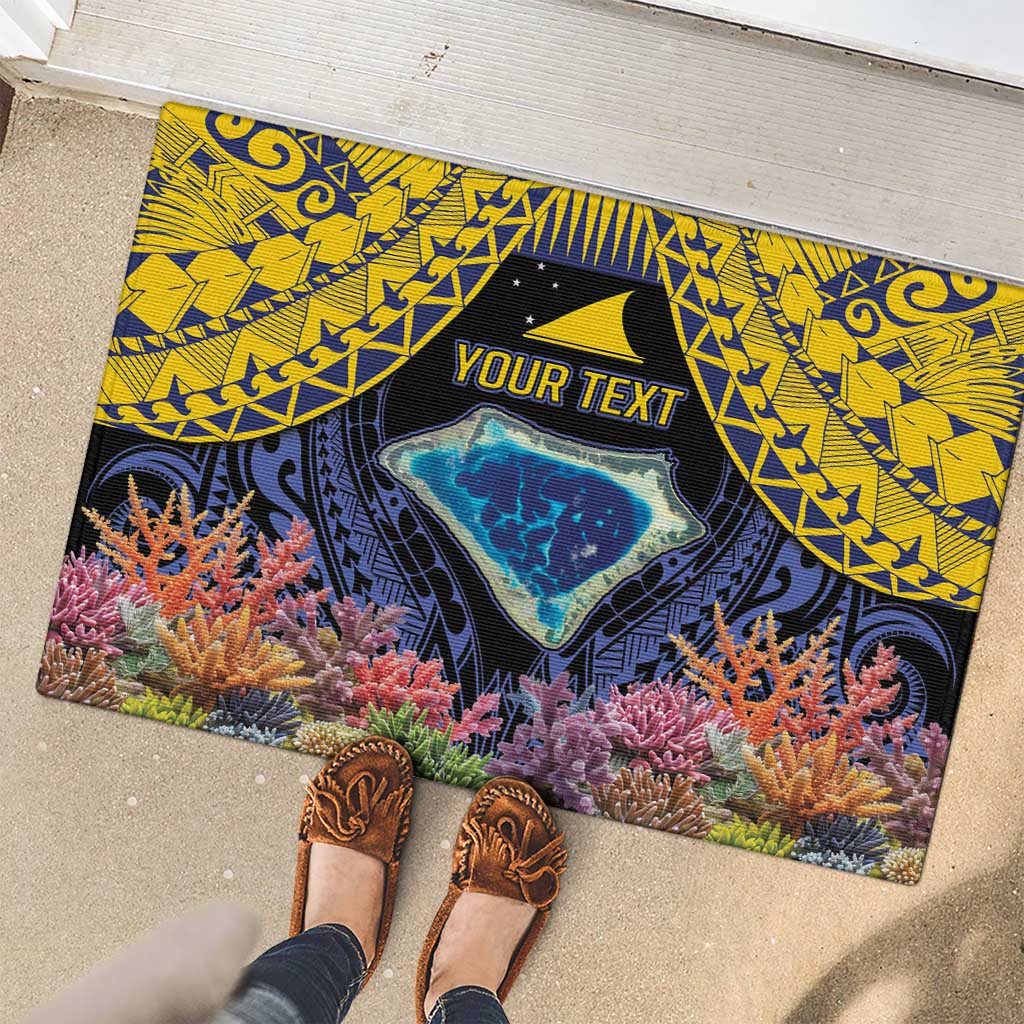 Tokelau Atafu Atoll Personalised Rubber Doormat Pacific Coral Reef Vibe LT9 - Polynesian Pride