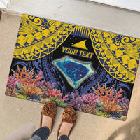 Tokelau Atafu Atoll Personalised Rubber Doormat Pacific Coral Reef Vibe LT9 - Polynesian Pride