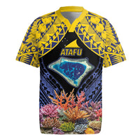 Tokelau Atafu Atoll Personalised Rugby Jersey Pacific Coral Reef Vibe LT9 Gold - Polynesian Pride