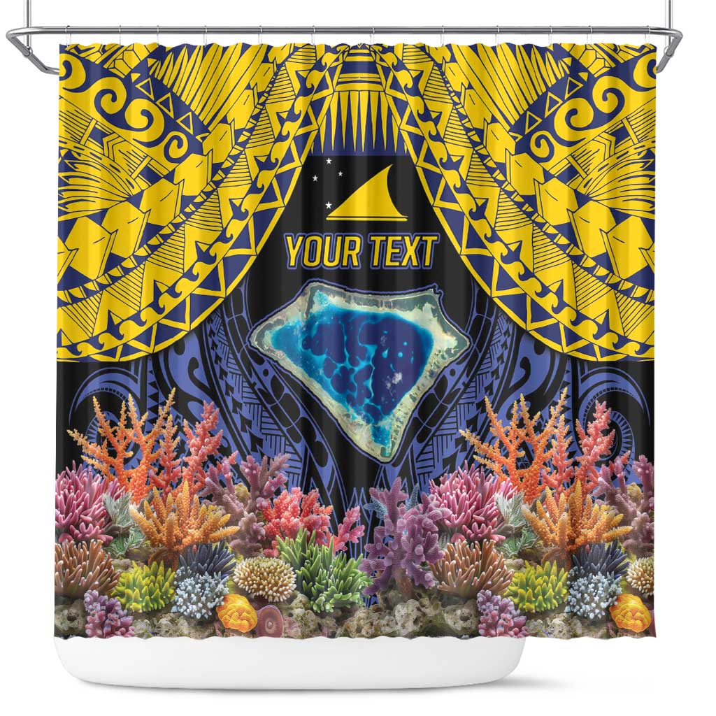 Tokelau Atafu Atoll Personalised Shower Curtain Pacific Coral Reef Vibe