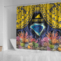 Tokelau Atafu Atoll Personalised Shower Curtain Pacific Coral Reef Vibe LT9 - Polynesian Pride