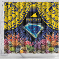 Tokelau Atafu Atoll Personalised Shower Curtain Pacific Coral Reef Vibe LT9 - Polynesian Pride