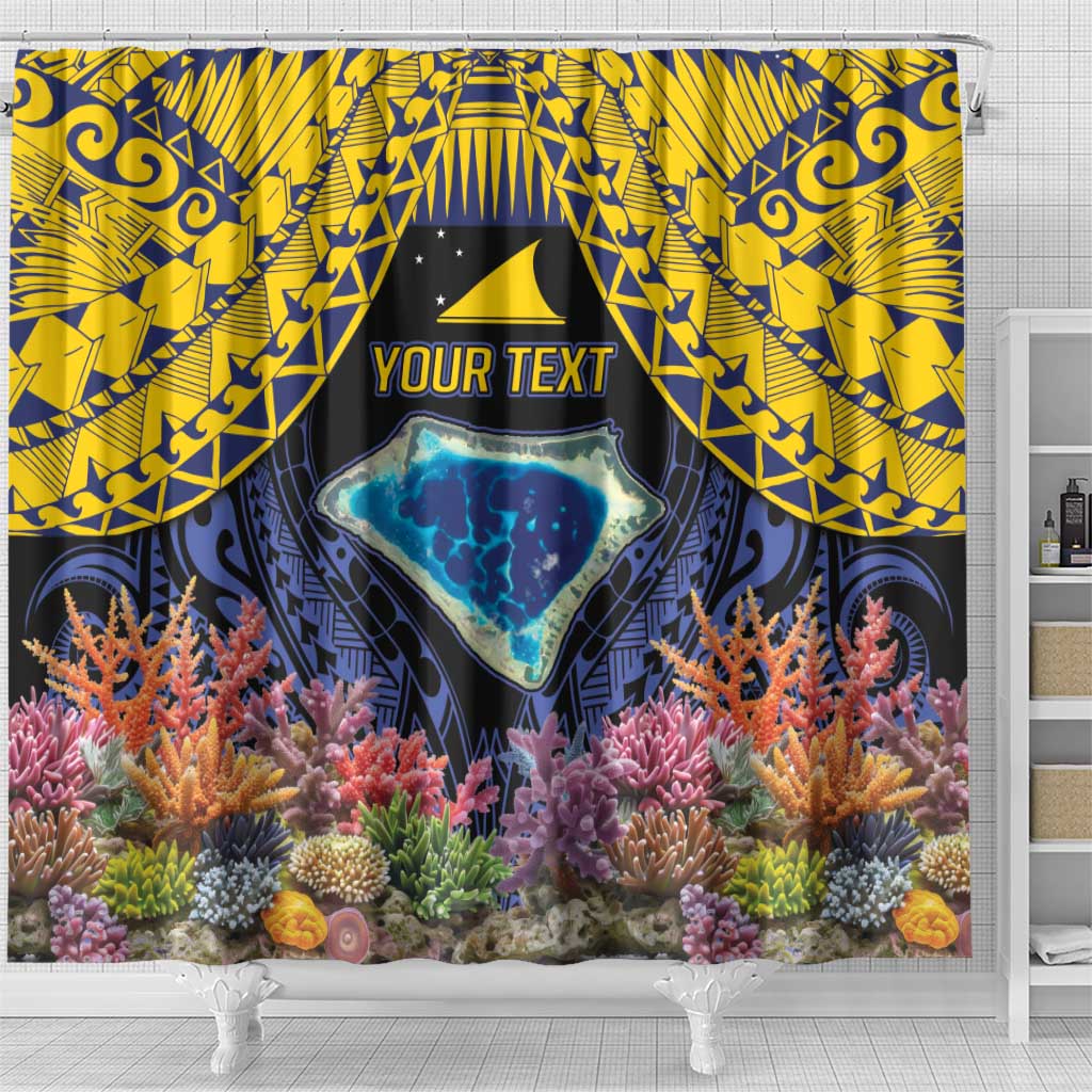 Tokelau Atafu Atoll Personalised Shower Curtain Pacific Coral Reef Vibe LT9 - Polynesian Pride