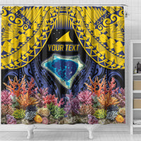 Tokelau Atafu Atoll Personalised Shower Curtain Pacific Coral Reef Vibe LT9 - Polynesian Pride