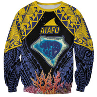 Tokelau Atafu Atoll Personalised Sweatshirt Pacific Coral Reef Vibe LT9 Unisex Gold - Polynesian Pride