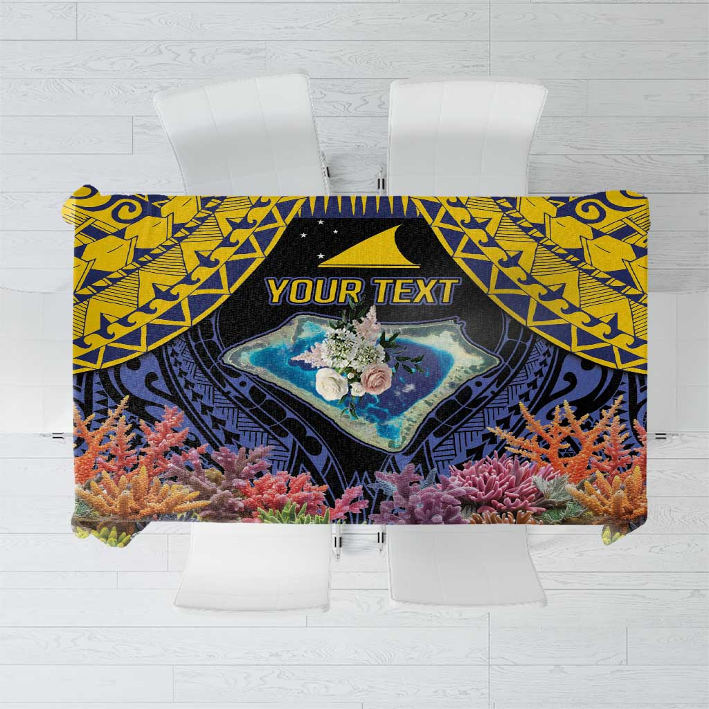 Tokelau Atafu Atoll Personalised Tablecloth Pacific Coral Reef Vibe LT9 Gold - Polynesian Pride