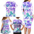 Vintage Hawaii Family Matching Long Sleeve Bodycon Dress and Hawaiian Shirt Hibiscus Tapa Tribal With Hawaiian Quilt Pattern Purple LT9 - Polynesian Pride