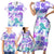 Vintage Hawaii Family Matching Short Sleeve Bodycon Dress and Hawaiian Shirt Hibiscus Tapa Tribal With Hawaiian Quilt Pattern Purple LT9 - Polynesian Pride