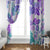 Vintage Hawaii Window Curtain Hibiscus Tapa Tribal With Hawaiian Quilt Pattern Purple LT9 - Polynesian Pride