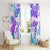 Vintage Hawaii Window Curtain Hibiscus Tapa Tribal With Hawaiian Quilt Pattern Purple LT9 - Polynesian Pride