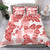 Vintage Hawaii Bedding Set Hibiscus Tapa Tribal With Hawaiian Quilt Pattern Red LT9 - Polynesian Pride