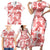 Vintage Hawaii Family Matching Short Sleeve Bodycon Dress and Hawaiian Shirt Hibiscus Tapa Tribal With Hawaiian Quilt Pattern Red LT9 - Polynesian Pride