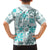 Hawaii Tapa Tribal Family Matching Long Sleeve Bodycon Dress and Hawaiian Shirt With Hawaiian Quilt Pattern Aqua LT9 - Polynesian Pride