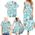 Hawaii Tapa Tribal Family Matching Summer Maxi Dress and Hawaiian Shirt With Hawaiian Quilt Pattern Aqua LT9 - Polynesian Pride