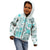 Hawaii Tapa Tribal Kid Hoodie With Hawaiian Quilt Pattern Aqua LT9 - Polynesian Pride