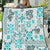 Hawaii Tapa Tribal Quilt With Hawaiian Quilt Pattern Aqua LT9 Aqua - Polynesian Pride