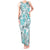 Hawaii Tapa Tribal Tank Maxi Dress With Hawaiian Quilt Pattern Aqua LT9 Women Aqua - Polynesian Pride