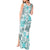 Hawaii Tapa Tribal Tank Maxi Dress With Hawaiian Quilt Pattern Aqua LT9 - Polynesian Pride