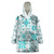 Hawaii Tapa Tribal Wearable Blanket Hoodie With Hawaiian Quilt Pattern Aqua LT9 One Size Aqua - Polynesian Pride