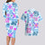 Hawaii Tapa Tribal Couples Matching Long Sleeve Bodycon Dress and Hawaiian Shirt With Hawaiian Quilt Pattern Blue LT9 - Polynesian Pride