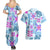 Hawaii Tapa Tribal Couples Matching Summer Maxi Dress and Hawaiian Shirt With Hawaiian Quilt Pattern Blue LT9 - Polynesian Pride