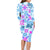 Hawaii Tapa Tribal Family Matching Long Sleeve Bodycon Dress and Hawaiian Shirt With Hawaiian Quilt Pattern Blue LT9 - Polynesian Pride