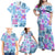 Hawaii Tapa Tribal Family Matching Off Shoulder Maxi Dress and Hawaiian Shirt With Hawaiian Quilt Pattern Blue LT9 - Polynesian Pride