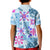 Hawaii Tapa Tribal Kid Polo Shirt With Hawaiian Quilt Pattern Blue LT9 - Polynesian Pride