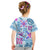 Hawaii Tapa Tribal Kid T Shirt With Hawaiian Quilt Pattern Blue LT9 - Polynesian Pride