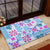 Hawaii Tapa Tribal Rubber Doormat With Hawaiian Quilt Pattern Blue LT9 - Polynesian Pride