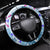 Hawaii Tapa Tribal Steering Wheel Cover With Hawaiian Quilt Pattern Blue