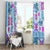 Hawaii Tapa Tribal Window Curtain With Hawaiian Quilt Pattern Blue LT9 - Polynesian Pride