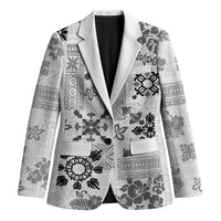 Hawaii Tapa Tribal Blazer With Hawaiian Quilt Pattern Black LT9 Unisex Black - Polynesian Pride