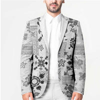 Hawaii Tapa Tribal Blazer With Hawaiian Quilt Pattern Black LT9 - Polynesian Pride