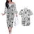 Hawaii Tapa Tribal Couples Matching Off The Shoulder Long Sleeve Dress and Hawaiian Shirt With Hawaiian Quilt Pattern Black LT9 Black - Polynesian Pride