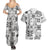 Hawaii Tapa Tribal Couples Matching Summer Maxi Dress and Hawaiian Shirt With Hawaiian Quilt Pattern Black LT9 - Polynesian Pride