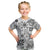 Hawaii Tapa Tribal Kid T Shirt With Hawaiian Quilt Pattern Black LT9 Black - Polynesian Pride