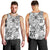 Hawaii Tapa Tribal Men Tank Top With Hawaiian Quilt Pattern Black LT9 - Polynesian Pride