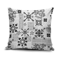 Hawaii Tapa Tribal Pillow Cover With Hawaiian Quilt Pattern Black LT9 Black - Polynesian Pride