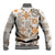 Hawaii Tapa Tribal Baseball Jacket With Hawaiian Quilt Pattern Gold LT9 - Polynesian Pride