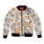 Hawaii Tapa Tribal Bomber Jacket With Hawaiian Quilt Pattern Gold LT9 Unisex Gold - Polynesian Pride