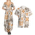 Hawaii Tapa Tribal Couples Matching Summer Maxi Dress and Hawaiian Shirt With Hawaiian Quilt Pattern Gold LT9 - Polynesian Pride